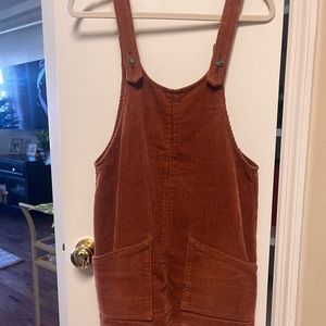 Brown Cord Pinafore Dress